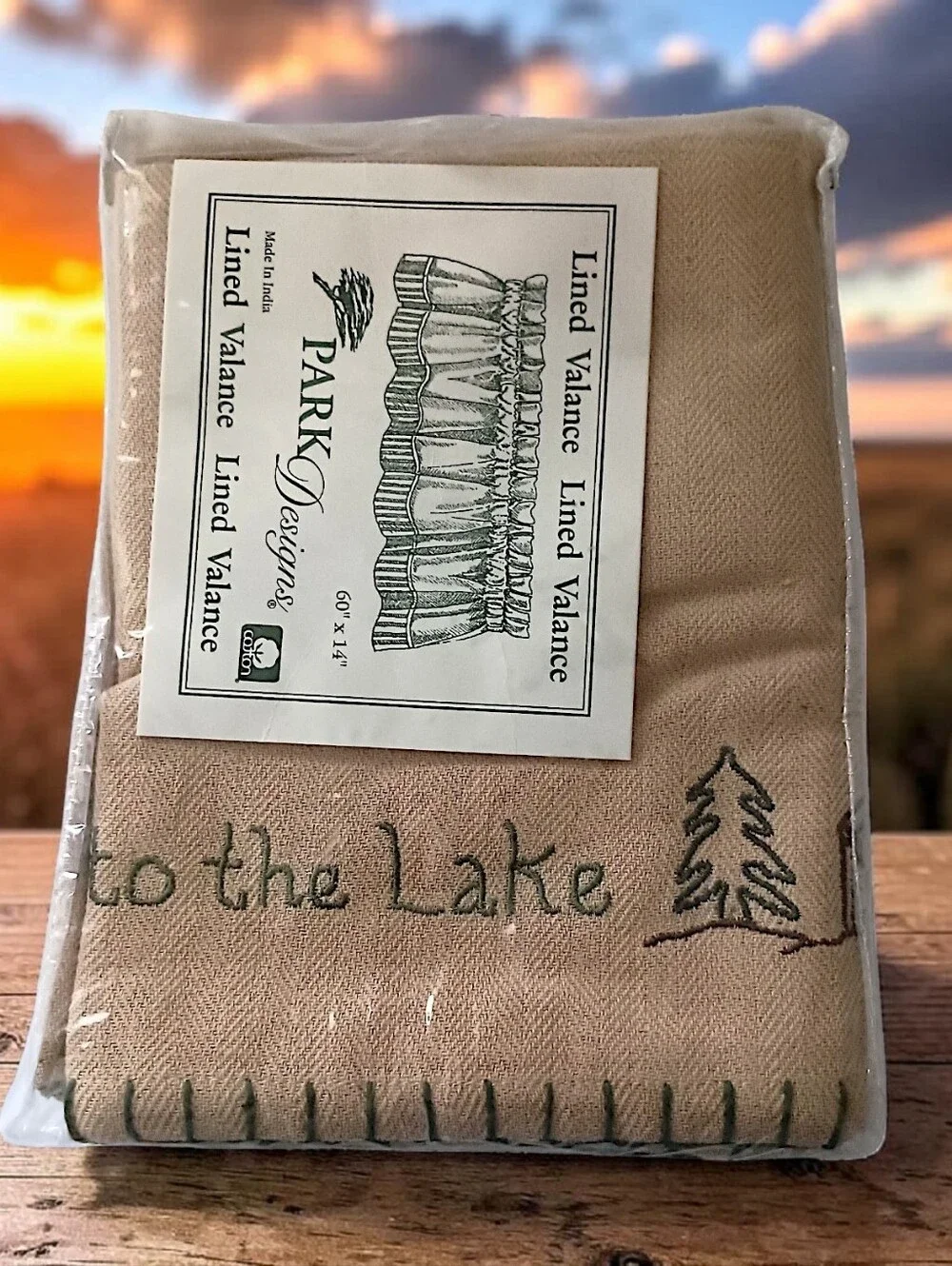 Park Designs Valance Curtain Welcome To The‎ Lake Lined 60x14 Rustic Cabin Lodge
